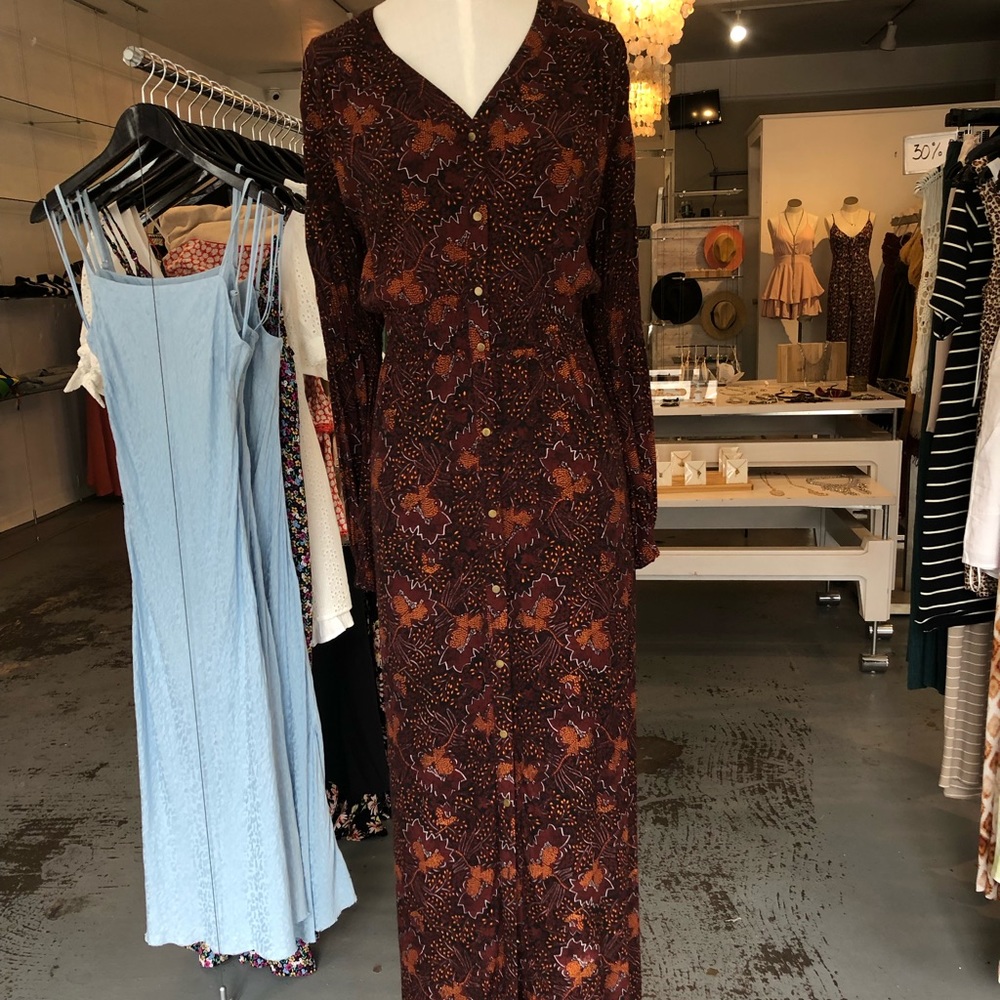 Floral Printed Maxi Boho Long sleeve Dress